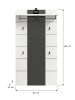 ebuy24 Wandgarderobe Canu Weiß 80 x 29 cm