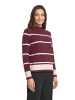 Betty Barclay Feinstrickpullover mit Stehkragen in Patch Dark Red/Beige