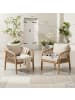 home24 Loungegruppe Mori 2-teilig Typ C in Braun / Beige