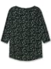 sheego 3/4-Arm-Shirt in schwarz-gemustert