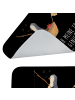 Mr. & Mrs. Panda Badematte Pinguin Angelboot mit Spruch in Schwarz