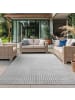 KADIMA DESIGN Teppich Outdoor Waschbar Skandinavischer 3D-Design ENGADIN OEKO-TEX in Silber