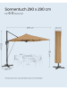 SONGMICS Sonnenschirm Sheld in khaki - (D)300 x (H)300 cm
