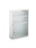 relaxdays Medizinschrank in Silber - (B)38 x (H)58 x (T)13 cm