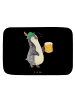 Mr. & Mrs. Panda Badteppich Pinguin Bier ohne Spruch in Schwarz