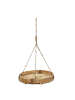 PROGARDEN Hängetopf aus Bambus und Rattan in Braun, (B) 25,5 x (H) 45 x (L) 25,5 cm
