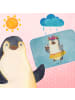 Mr. & Mrs. Panda Duschvorleger Pinguin Kokosnuss ohne Spruch in Eisblau