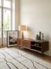 KADIMA DESIGN Lowboard Massivholz 123x42x35 cm TV-Kommode mit zwei Türen,