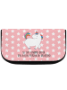 Mr. & Mrs. Panda Toiletry Bag Einhorn Stolzieren mit Spruch in Rot Pastell
