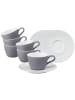 Seltmann Weiden 6er Set Kaffeetassen mit Untertassen Life Fashion in 240 ml in Elegant Grey