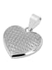 Adeliás Damen Anhänger – Herz Herzanhänger aus 925 Silber mit Zirkonia in silber