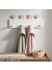 relaxdays Kindergarderobe in Grau/ Braun - (B)40 x (H)20 x (T)5,5 cm
