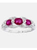 Diamant L'éternel Ring aus 375 Weißgold mit Diamant mit Rubin