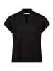 BETTY & CO Casual-Shirt mit V-Ausschnitt in Schwarz