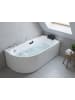 Beliani Whirlpool Badewannen SAYULA in Weiß/Silber/Schwarz linksseitig
