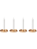Novaliv 8er-Set Tafelkerzenhalter Gold Durchmesser 6cm Adventskranz Kerzentell in Gold