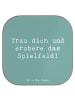 Mr. & Mrs. Panda Untersetzer Spruch Neue Sportart Mut mit Spruch in Meeresbrise