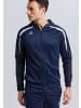 erima Liga 2.0 Trainingsjacke mit Kapuze in new navy/dark navy/weiss