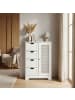 FineBuy Bücherregal in Weiß / MDF / 55x30x80