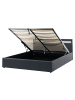 Beliani Doppelbett ARMELLE in Schwarz - (W) 168 x (H) 83 x (L) 216 cm