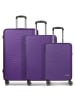 Franky Dallas 3.0 4 Rollen Kofferset 3-teilig mit Dehnfalte in purple