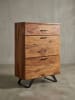 KADIMA DESIGN Kommode 80x120x41,5 cm Massivholz / Metall Flurkommode,