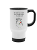 Mr. & Mrs. Panda To-Go-Becher Chinchilla Blume mit Spruch in Weiß
