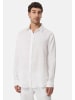 CASH-MERE.CH Leinen Hemd Langarm in Weiss