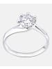 Diamant L'éternel Verlobungsring aus 375 Weißgold mit Zirkonia