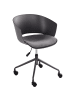 Beliani Bürostuhl GLEEFUL in Grau/Schwarz - (W) 64 x (H) 77 x (L) 64 cm