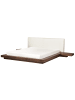 Beliani Doppelbett ZEN in Braun/Weiß - (W) 328 x (H) 86 x (L) 229 cm