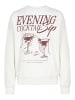 Sublevel Sweatshirt mit Dropped Shoulder Print Schriftzug in Weiß