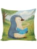 Mr. & Mrs. Panda Sofa Kissen Pinguin Buch Design ohne Spruch in Weiß