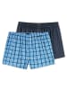 Schiesser Web-Boxershorts 2er Pack in Hellblau