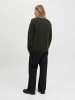 Jack & Jones Rundhals Strickpullover Langarm Sweater aus Baumwolle JJEHILL in Grün