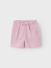 name it Mädchen Gittermuster Shorts mit Kordelzug in Pink