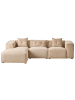 Beliani 3-Sitzer Sofa DOLVA in Beige/Schwarz - (W) 294 x (H) 72 x (L) 170 cm