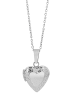 Adeliás Damen Halskette mit Anhänger – Medaillon aus Edelstahl in silber