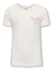 KIDS ONLY T-Shirt KOGVINNI REG S/S V-NECK TOP in cloud dancer