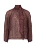 Zero  Schluppenbluse mit Print. in Grey/Brown