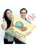 Mr. & Mrs. Panda Kissen Schnecke Sir mit Spruch in Gelb Pastell