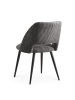 B&D Home 2er-Set: Esszimmerstuhl VICKY in Anthrazit - (B)53 x (H)81 x (T)58 cm
