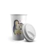 Mr. & Mrs. Panda becher kaffee Pinguin umarmen ohne Spruch in Weiß