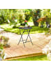 relaxdays Gartentisch "Rattan-Optik" in Grau - (H)75 x Ø 60 cm