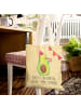 Mr. & Mrs. Panda Tote Bag Avocado Party mit Spruch in Gelb Pastell