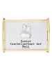 Mr. & Mrs. Panda Holztablett Pinguin Bester Kuschelpartner der W... in Grau Pastell