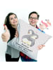 Mr. & Mrs. Panda Kissen Pinguin Bester Kuschelpartner der Welt m... in Grau Pastell