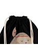 Mr. & Mrs. Panda Jutebeutel Eule Federschmuck ohne Spruch in Schwarz