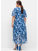 sheego Abendkleid in kobalt-gemustert