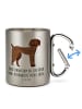 Mr. & Mrs. Panda Edelstahl Trinkbecher Hund Dogge mit Spruch in Silber